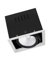 Ledvance LED Spot Square Tiltable Black-White 30W 2700lm 36D - 830 Warm White | Cutout 164mm