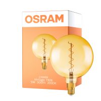 Osram Vintage 1906 LED E27 Globe Filament Gold 200mm 5W 300lm - 820 Extra Warm White | Dimmable - Replaces 40W
