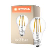 Osram Classic LED E27 Pear Filament Clear 12W 1521lm - 840 Cool White | Dimmable - Replaces 100W 