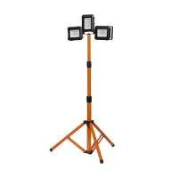 Ledvance LED Floodlight Worklight Tripod Dark Grey 1X30W and 2x5W 3280lm 110D - 840 Cool White | IP54 - Rechargeable - Symmetrical 
