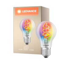 Ledvance Smart+ Wifi E27 Pear Classic Filament 4.5W 300lm - 827 Extra Warm White | RGBW - Replaces 30W