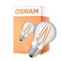 Osram Led Star Classic LED E27 Pear Filament Clear 7.3W 806lm - 827 Extra Warm White | With Light Sensor