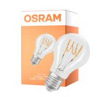 Osram Vintage 1906 LED Classic Slim E27 Pear Filament Clear 4.8W 470lm - 827 Extra Warm White | Dimmable - Replaces 40W
