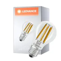 Ledvance Classic Superior LED Bulb E27 Pear Filament Clear 8.2W 1521lm - 827 Extra Warm White | Dimmable - Replaces 100W