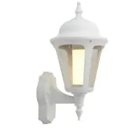 Ansell LED Wall Light Latina Lantern White - Suitable for E27 Up To 42W | IP65