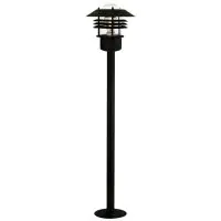 Nordlux Vejers Pedestal Lamp Metal and Glass Black | IP54 - Suitable for E27