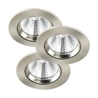 Multipack 3x Nordlux Spot Fremont Metal Grey 4.5W 345lm 36D - 827 Extra Warm White | 85mm - IP23- Dimmable