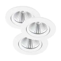 Multipack 3x Nordlux Spot Fremont Metal White 4.5W 345lm 36D - 827 Extra Warm White | 85mm - IP23- Dimmable