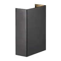 Nordlux Fold 10 Wall Light Aluminium Black - 8W 400lm - 830 Warm White | IP54