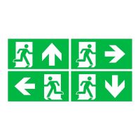 Ecolight Excellence Pictoplate White | Set Pictogram Up-Down-Right-Left