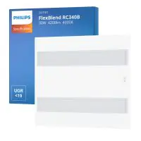 Philips LED Panel FlexBlend RC340B White 30W 4200lm - 940 Cool White | 60x60cm - UGR <19 - Best Colour Rendering - Motion and Light Sensor