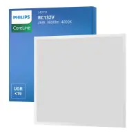 Philips LED Panel CoreLine RC132V 26W 3600lm - 840 Cool White | 60x60cm - UGR <19 - Dali Dimmable