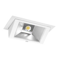 LED Downlight Wallwasher Wally Maxi White 46W 6300lm 70x75D - 830 Warm White 