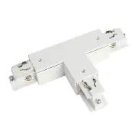3 phase T-connector V earth left - White