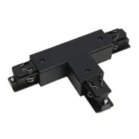 3 phase T-connector V earth left - Black