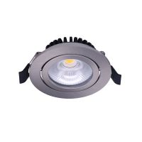 Noxion LED Adjustable Slim Spot Silver Round 6W 550lm 60D - 927 Extra Warm White | 85mm - IP54 - Dimmable - Best Colour Rendering