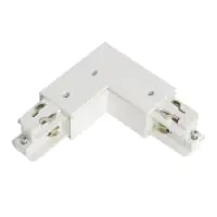 3 phase corner connector 90D V earth extern - White
