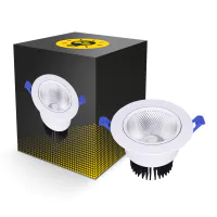 Bright Choice LED Downlight Round Tiltable 15W 1200lm 60D - 930 Warm White | 135mm - Cutout 110mm - UGR <19