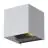 D'Lite Wall Light Elingen Aluminium Silver Up & Down 4.9W 480lm - 830 Warm White | IP65